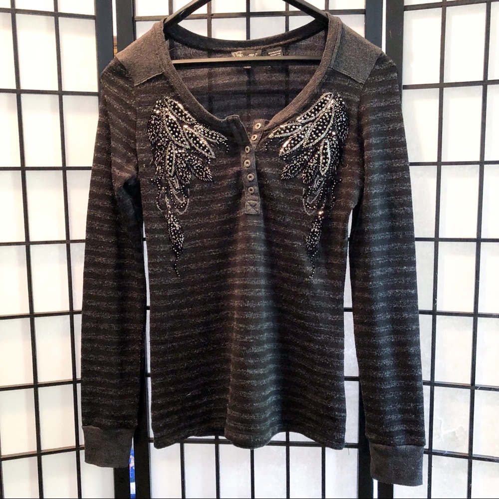 Miss Me Button Up Beaded Cardigan
